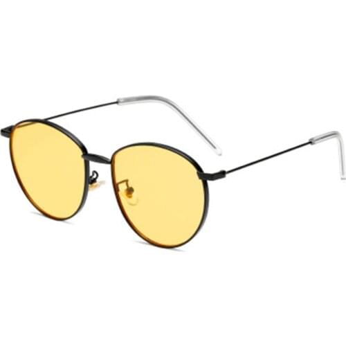Women UV400 Cateye Fashion Eyes Cat Sunglasses With Metal Frames