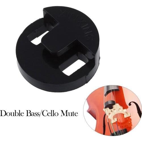 1pcs Round Rubber Two Holes Double Bass Cello Violin Mute Fiddle Silencer for 4/4 or 3/4 Cello Violoncello Part Accessories