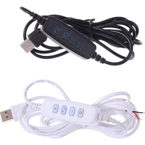 1pc LED Dimmer USB Port Power Supply Line Extension Cable With ON OFF Switch Adapter
