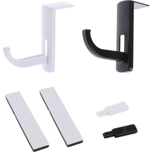 2Pack Stick-on Headphone Hook Headset Earpiece Hanger Wall PC Monitor Earphone Stand Rack with Tape Sticker for Sony AK
