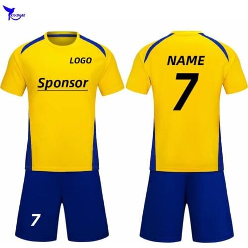 2019/20 Customize Shirt+Shorts Football Jerseys Set Kids Adult Soccer Uniform Men Women Futsal Breathable Sport Training Clothes