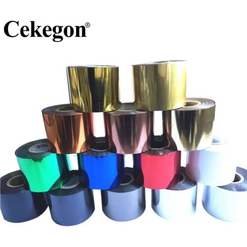 4CM 120 meter/Rolls Gold Silver Hot Foil Stamping Paper Heat Transfer Anodized Gilded Paper Craft Paper Branding Iron