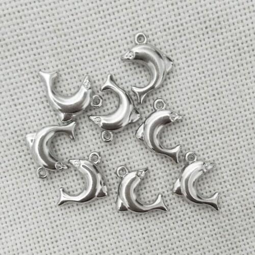 50pcs dolphin charms tassel earrings making choker necklace bracelet findings accessories Acrylic jewelry loose beads component