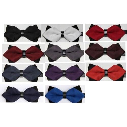 500pcs/lot mens fashion cotton Corner Design Bowtie Classic Trend Bowtie for wedding & busniess