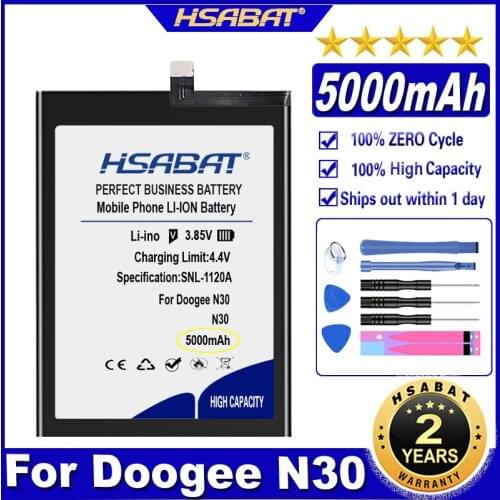 HSABAT BAT2019114500 5000mAh Battery for DOOGEE N30 6.55 inch Smartphone Batteries