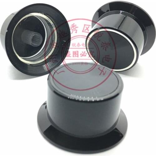 10 Piece 16 * 16mm black and white plastic rubber knob half handle D type inner hole 6mm potentiometer adjustment knob