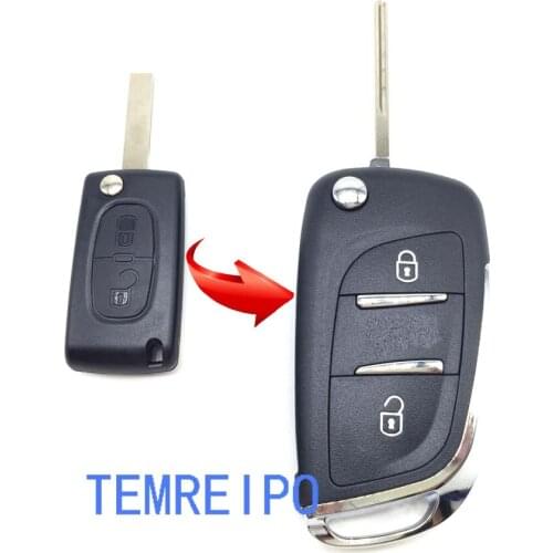 Flip Key Shell refit for Citroen Xrasa Picasso C2 C3 C4 C5 C6 C8 Case Refit 2 Button uncut blade auto parts