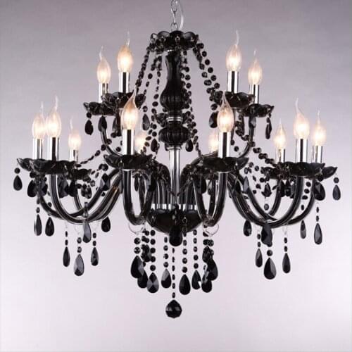 Black Chandelier Light Modern crystal chandelier Light Chandelier Crystal light black crystal lighting Living room bedroom lamp