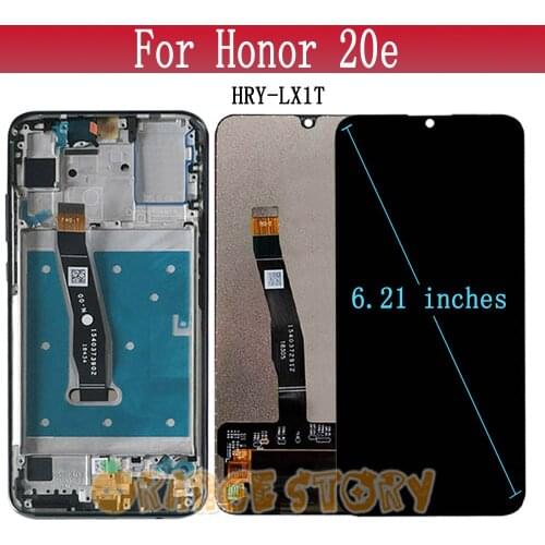 6.21" For Huawei Honor 20e LCD HRY-LX1T Display Screen LCD Touch Digitizer Assembly Part For Honor20e Display Frame Replacement