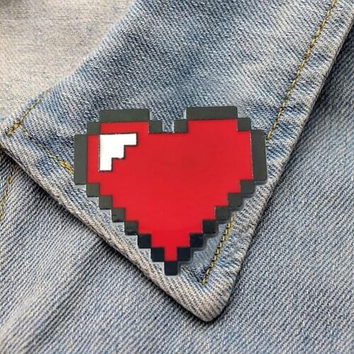 DZ450 Heart Enamel Pin Brooch Backpack Collar Hat Badge Lapel Pin Women Men Jewelry Gifts