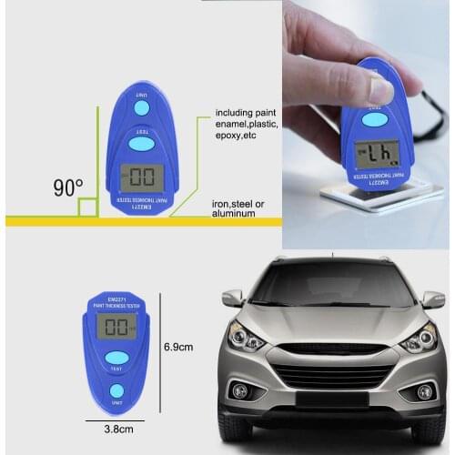 EM2271 Digital Coating Thickness Gauge Car Paint Film Zinc Plating Thickness Tester Auto Coating Thickness Gauge Tester