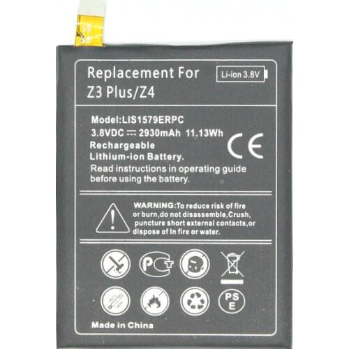 ITopZea 1x 2930mAh LIS1579ERPC Replacement Battery For C5 Ultra / Dual E5506 E5553 E5533 E5563 Z3 Plus Z3+/ Dual E6553 Z4 E6533