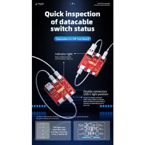 QianLi Mega-iDea Data Cable On-Off Detection Test Board Type-C Lighting Data Cable Switching Detection Short Circuit Test Tools