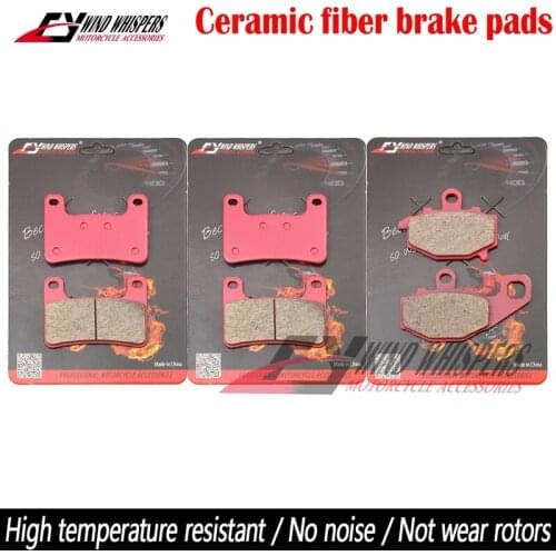 Ceramic Front Rear Brake Pads For Kawasaki ZX-10R 08-10 Z1000 ZR1000 ABS 2010-2021 Z 1000 SX Z1000SX ABS 2011-2021 Ninja 1000