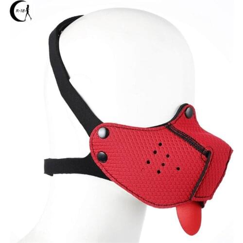 Puppy Mask Hood Sex Toys For Couples Flirt SM Bdsm Role Play Cosplay Halloween Mask Party Masks Dog Hood Mask Padded Neoprene