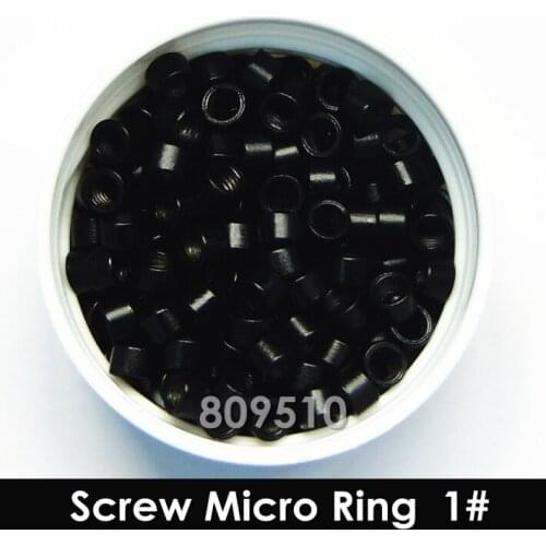 Free Shipping - 5000pcs/lot Aluminum Screw Micro Ring Black Color Size 3.5mm, 4.0mm, 4.5mm