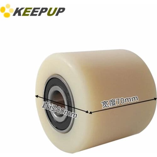 Nylon Forklift wheel roller, Truck lifting assembly bearing, diameter 74mm/ 80mm / 100mm ,hole 20mm,Hard wear-resistant