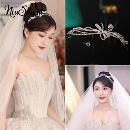 NiuShuya Elegance Rhinestones Bridal Crowns Tiara Bride Headband Wedding Diadem Princess Headband Hair Accessories