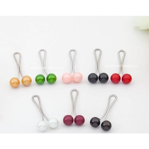 SP62 New Muslim Hijab Scarf Pin Pearl Clip Scarf Pin Headscarf Shawl Scarf Accessories Lady Muslim Scarf Clips