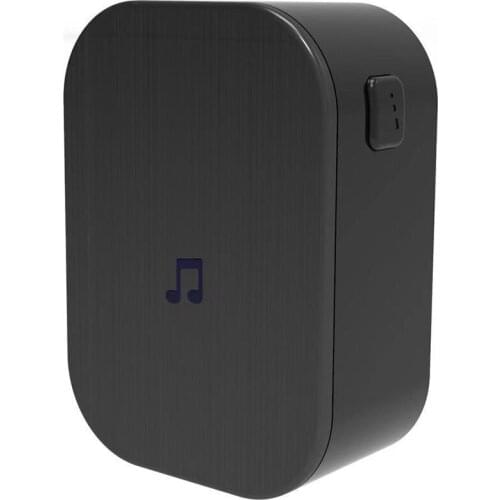 Plug-in Chime Wireless Indoor Doorbell Extender for Video Doorbell with Camera White US Plug Black