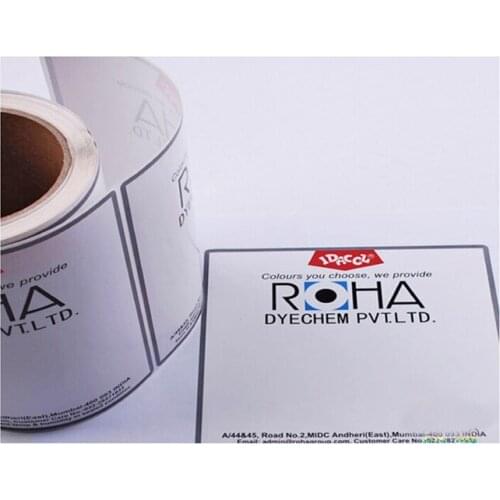 Printing custom packaging adhesive paper labels in rolls with high quality