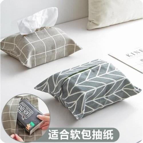Simple Cotton Fabric Paper Organizer Household Living Room Tissue Storage Bag 5 PCS/Lot Car Napkin Holder