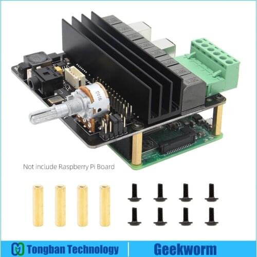 Raspberry Pi 4 Model B/3B+/3B HIFI DAC Full-HD Class-D Amplifier Sound Card,X450 Audio Expansion Board Raspberry Pi Music Player