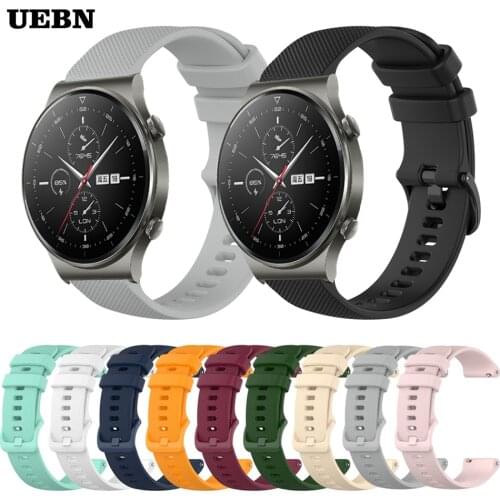 UEBN Sport Silicone strap for Huawei Watch GT 2 Pro Bracelet for Watch GT 2 42mm 46mm & 2e Honor ES Watchbands Correa ремешок