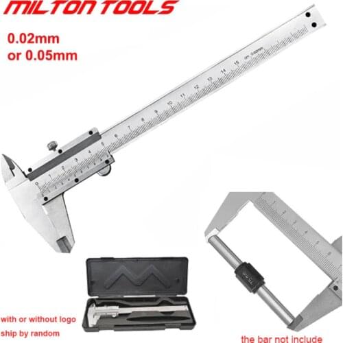 0-150mm 6" 0.02mm/0.05mm High Carbon Steel Vernier Caliper Thick body Laser Scale Forging Measuring Tool Building Hand Tools