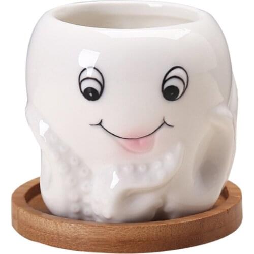 Succulent Planter Pots Ceramic Octopus Creative Cartoon Craft Decoration Bonsai Holders Gardening Mini Flowerpot Desktop