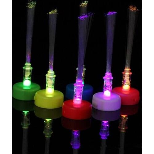 Fiber Flower LED Night Light Lamp Children Toys Home Decoration Wedding Birthday Glow Party Christmas Halloween