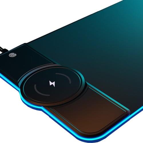 Universal Wireless Mobile Phone Charging Mouse Pad RGB Gaming Office Thickening LED Colorful Luminous Wireless Mouse Pad 10W15W
