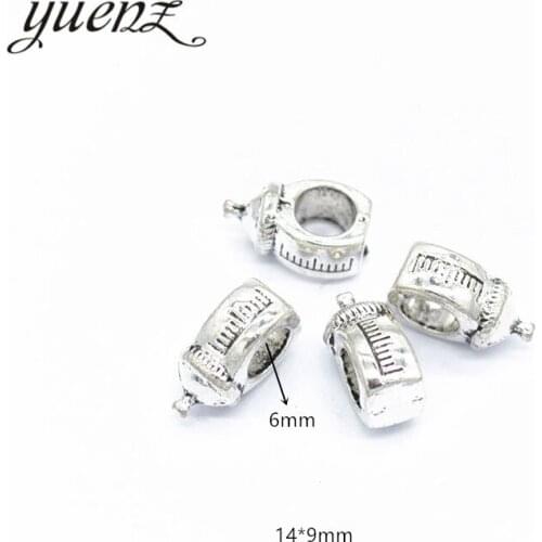 YuenZ 10pcs Antique Silver Color big hole Bottle Beads Spacers Beads Fit European Charm Jewelry Accessories DIY Findings R104