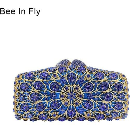 Bee In Fly Handmade Women Luxury Customized Color For Rhinestone Crystal Clutch Bag Crystal bag