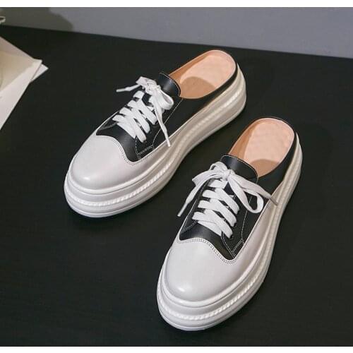 EshtonShero Womens Sneakers Shoes Platform Leather Woman Pumps Wedge High Heel Summer Mixed Color Ladies Casual Shoe Size 3-9