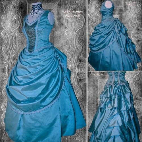 Victorian Corset Gothic/Civil War Southern Belle Ball Gown Dress Halloween dresses US 4-16 R-373