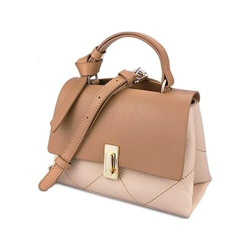 2020 classic women plaid genuine leather handbag small cover crossbody