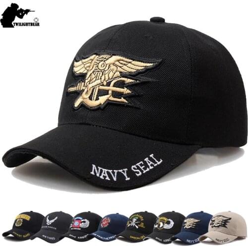 US NAVY SEALs Army Baseball Cap High Quality Embroidered Casual Sunhat For Men And Women Adjustable Size Khaki Black KH2