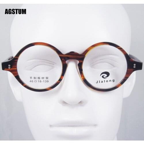 40mm 42mm 46mm 50mm 60mm Vintage Round Tortoise Eyeglass Frame Optical Rx 1014