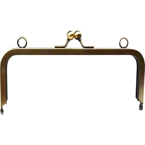 6 x 3 inch Antique Bronze Purse Frame with Loops
