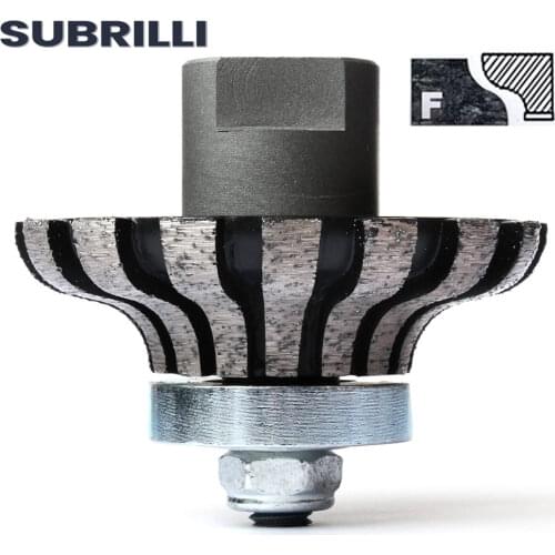 SUBRILLI Diamond Hand Profile Wheel F20 Ogee Segmented Router Bit Stone Countertop Edge Grinding Profiler Abrasive M14 5/8"-11