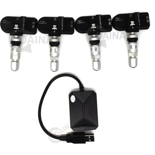 Android Navigation Tire Pressure Alarm 0-116 Psi Built-in Car Tire Pressure Monitoring System Shows 4 Internal Sensors