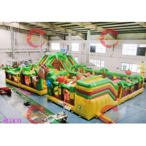 Free ship to sea port,Kids inflatable funcity playground inflatable zoo amusement park,commercial bounce castle jumping slides