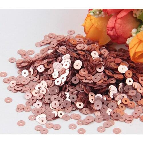 Paillette 4mm Matte Champagne Sequin PVC Flat Round Loose Sequins Paillettes Sewing Wedding Craft Garment Diy Accessories 10g