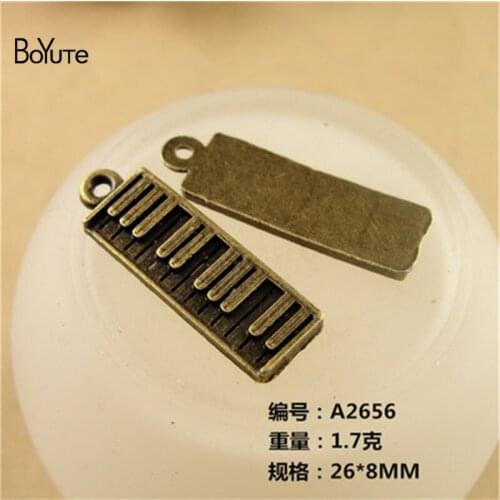 BoYuTe (100 Pieces/Lot) 26*8MM Alloy Antique Bronze Electronic Organ Charm Pendant for Necklace Diy Jewelry Making Accessories