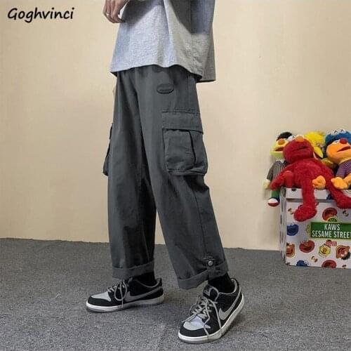 Pants Women Trendy Hip Hop All-match Pockets Ankle-length High Waist Drawstring Trousers Female Safari Style Retro Streetwear