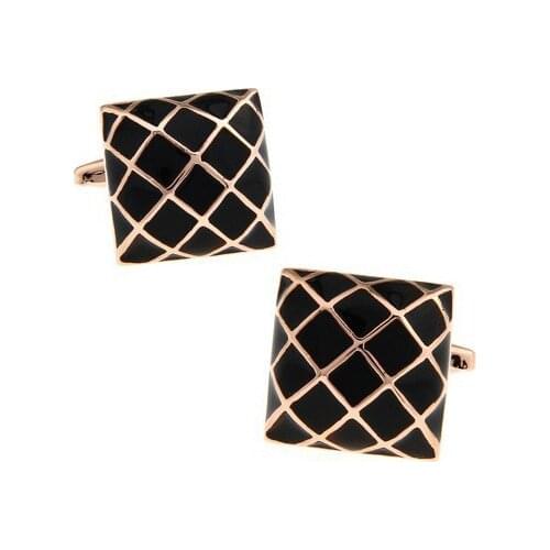 C-MAN Luxury shirt cufflink for mens Gold Grid Brand cuff buttons cuff links High Quality Silvery abotoaduras Jewelry