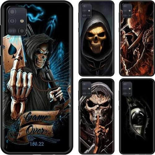 Skull Skeleton Grim Reaper Case for Samsung Galaxy A51 A71 A21s A12 A31 A41 A32 A02s A11 A72 A52 A42 5G A01 A91 A21 EU Cover
