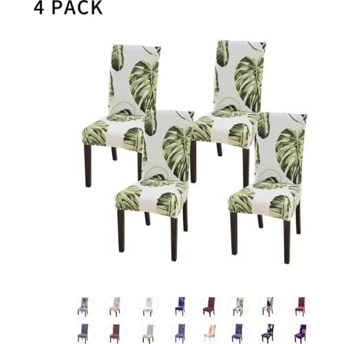 4PCS printed Elastic chair covers universal size for dinning room wedding seat chair slipcover housse de chaise chair cover
