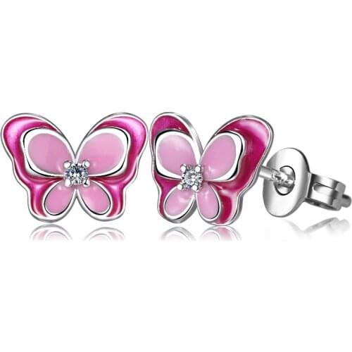 Colored Studs Korean Version of Butterfly Woman Accesories Trending Products 2021 Bridesmaid Gift Kpop Earrings